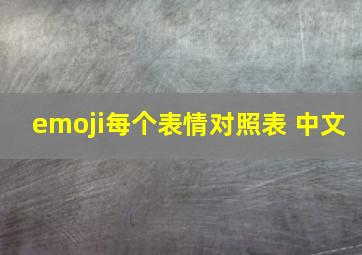 emoji每个表情对照表 中文